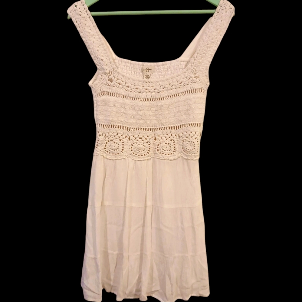 Jessica Simpson White Crochet Sundress